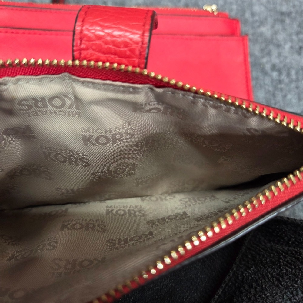 Michael Kors Riley Backpack Pebble Leather Dark‎ Sangria & Wallet Retail $498 - Picture 4 of 16